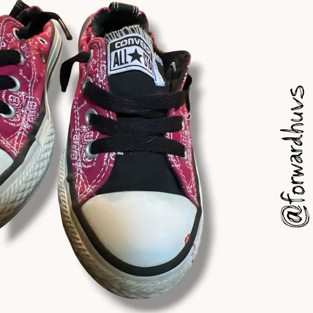 Converse Chuck Taylor All Star Shoreline Red Bandana Sneakers Size 1